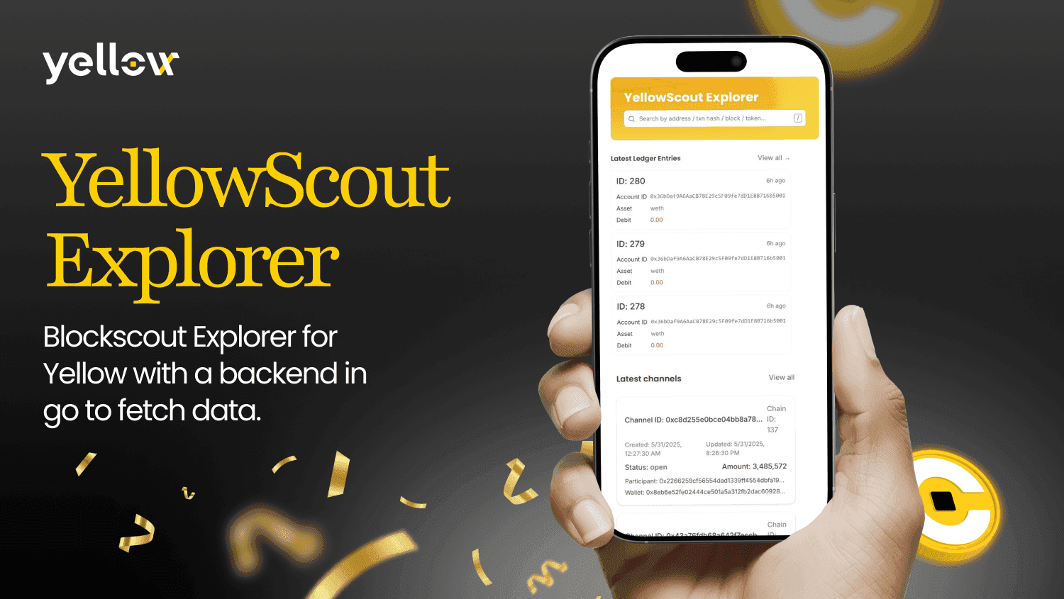 Gerçek Zamanlı Durum Kanalı Aktivitelerini Sağlamak İçin YellowScout Explorer EVM Zincirlerinde Kullanıma Sunuldu