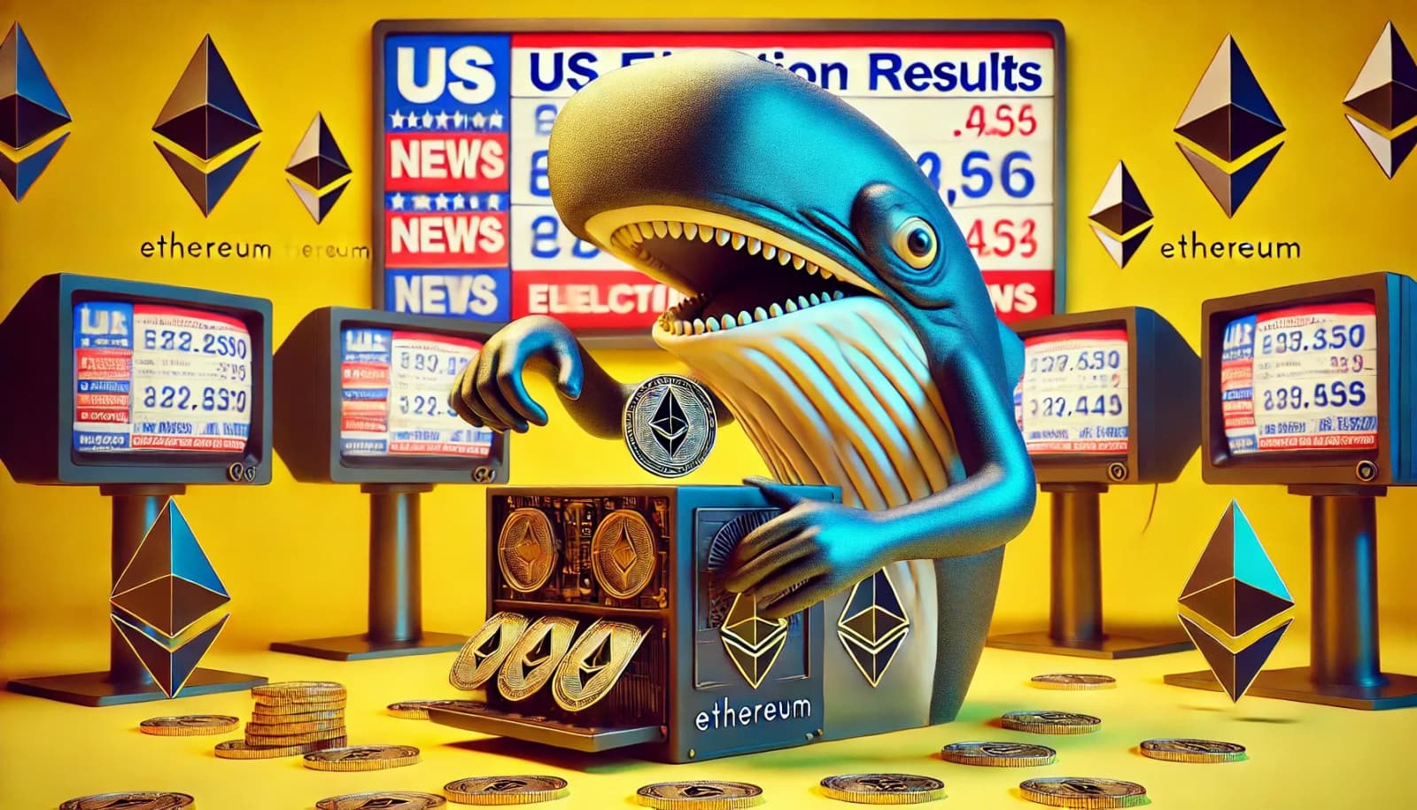 วาฬอีเธอเรียมโกยกำไรหลังชัยชนะของทรัมป์ ทำให้ ETH ปรับตัวขึ้น